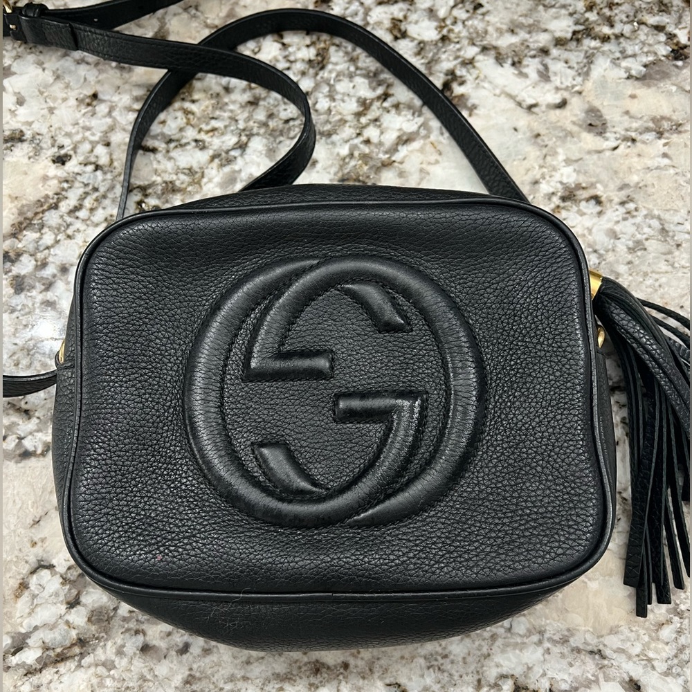 Black Gucci satchel